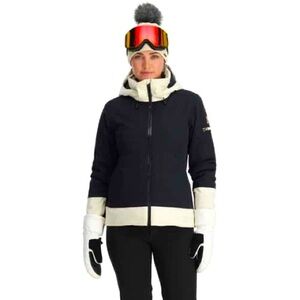 Spyder Women's Soleil Black and Cream Ski Snowboard Jacket 8 Medium